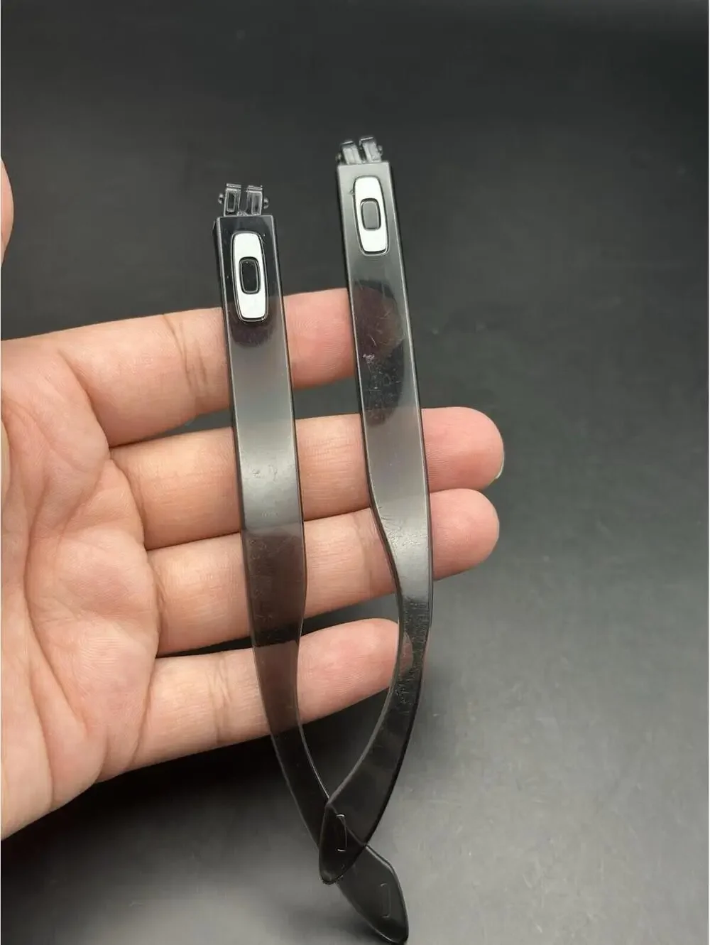 Oakley Holbrook Grey Smoke OEM Replacement Arms W/ Matte Silver Icon - Picture 2 of 3